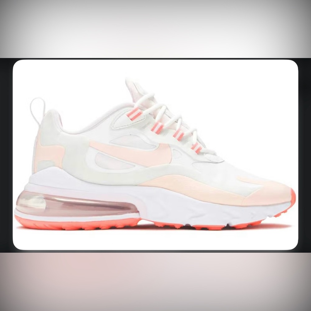 Nike White and Pink Air Max Sneakers Sleek Design
